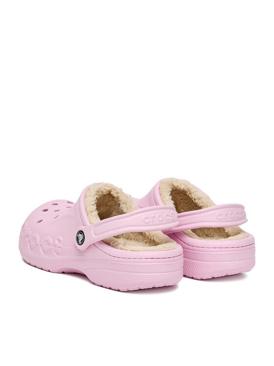 Crocs Crocs Şlapi C-BAYA LINED CLOG 205969-6GD Roz