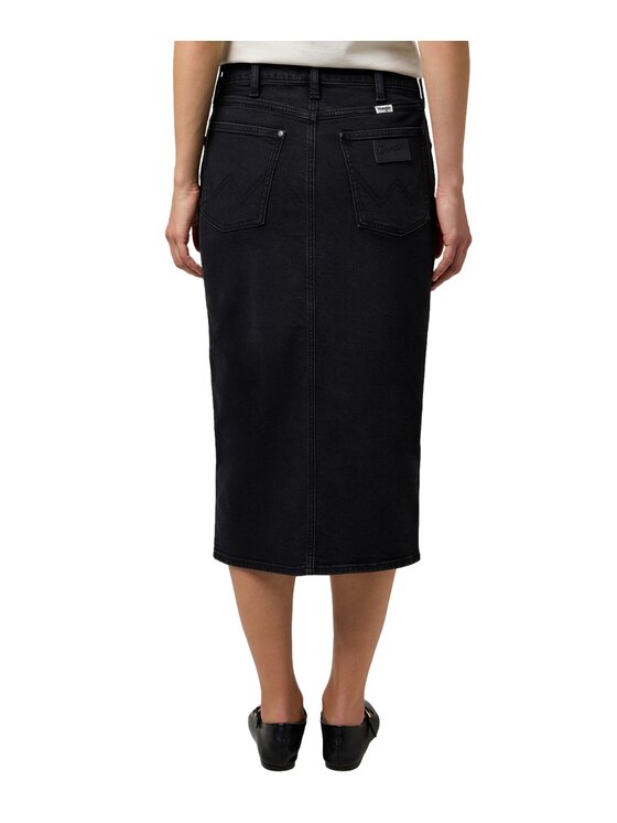 Wrangler Wrangler Spódnica ołówkowa 112371159 Czarny Regular Fit