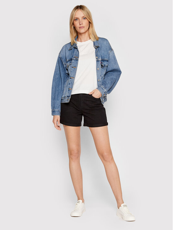 ONLY ONLY Pantaloncini di jeans Vega 15230571 Nero Mom Fit