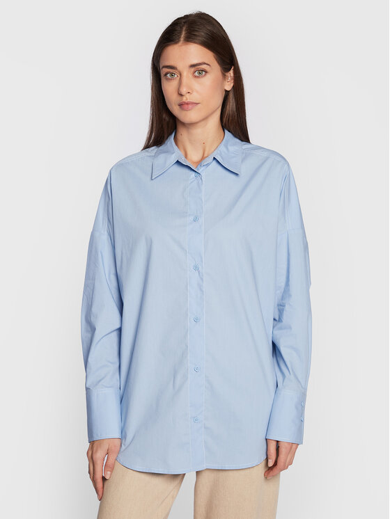 United Colors Of Benetton United Colors Of Benetton Krekls 5FCGDQ02F Gaiši zils Relaxed Fit