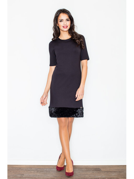 FIGL FIGL Sukienka M429 Czarny Regular Fit