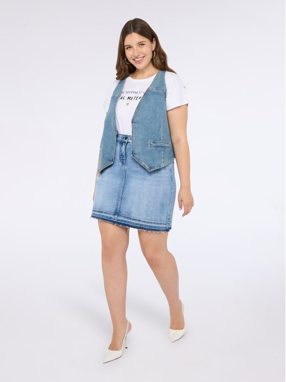 Fiorella Rubino Fiorella Rubino Giacca outdoor L408L000071N004 Turchese A-Line Fit