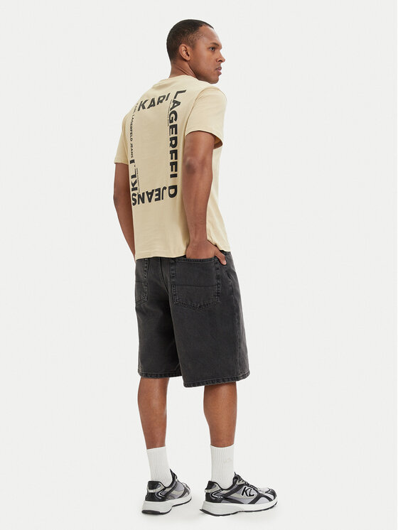 Karl Lagerfeld Jeans Karl Lagerfeld Jeans Tričko B2M17090 Kaki Relaxed Fit