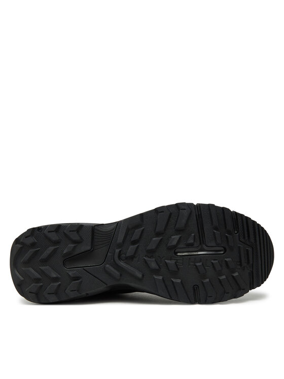 Tommy Hilfiger Tommy Hilfiger Снікерcи M Runner Tech Knit Lth Mix FM0FM05344 Чорний