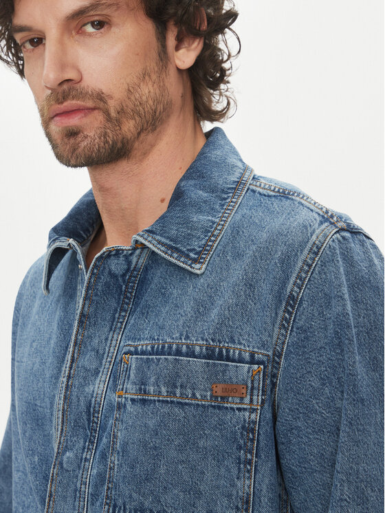 Liu Jo Liu Jo Geacă de blugi QA5300 D0257 78263 Bleumarin Regular Fit