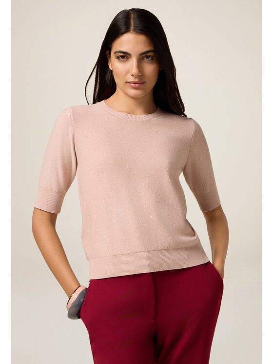 Oltre Oltre Maglione M494J005255N006 Rosa Regular Fit