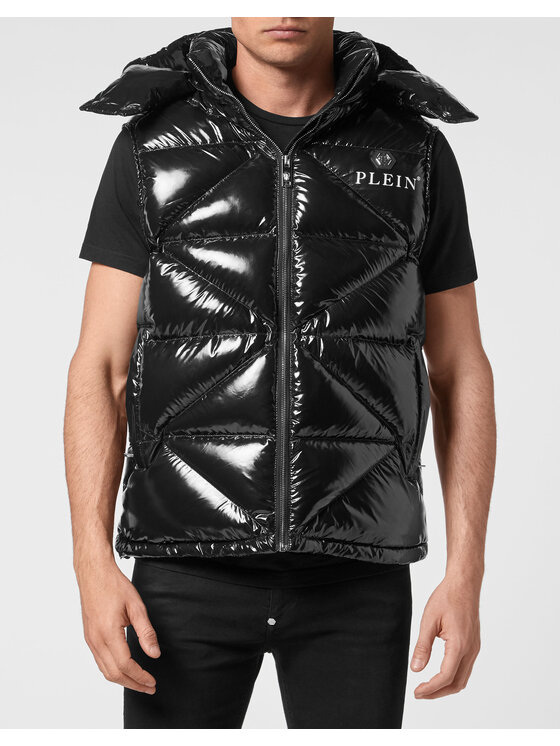 PHILIPP PLEIN PHILIPP PLEIN Kurtka puchowa 61 Czarny Regular Fit