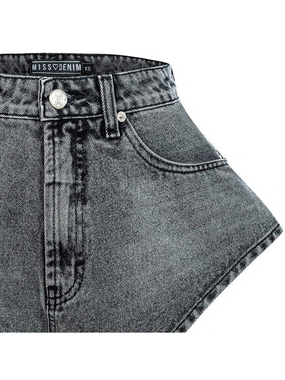 MissDenim MissDenim Szorty jeansowe Skorts Szary Regular Fit