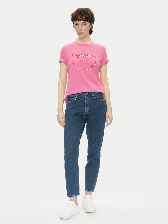 Pepe Jeans Pepe Jeans T-Shirt Rumer PL506072 Różowy Regular Fit