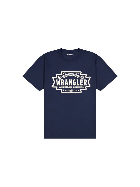 Wrangler Wrangler T-Shirt Americana Tee Niebieski Regular Fit