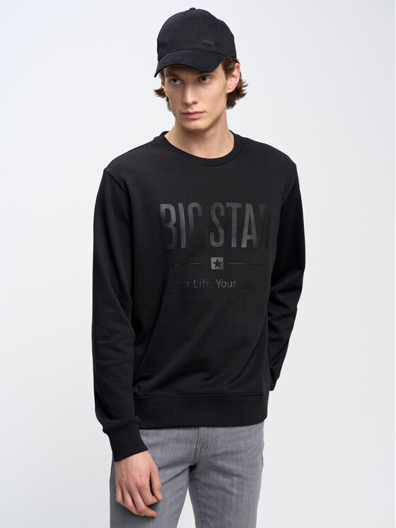 BIG STAR BIG STAR Bluza ecodort_906 Czarny Basic Fit