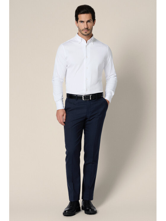 Lancerto Lancerto Spodnie materiałowe Artemio SP073225000015 Granatowy Slim Fit