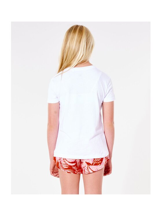 Rip Curl Rip Curl T-Shirt Surf Revival Tee - Girl Biały Regular Fit