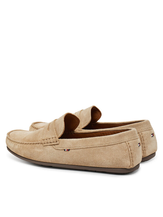 Tommy Hilfiger Tommy Hilfiger Mokasyny Casual Hilfiger Suede Driver FM0FM04998 Beżowy