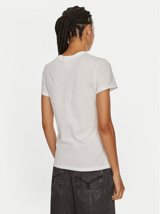 Calvin Klein Calvin Klein Tricou Emb Graphic K20K208061 Alb Slim Fit