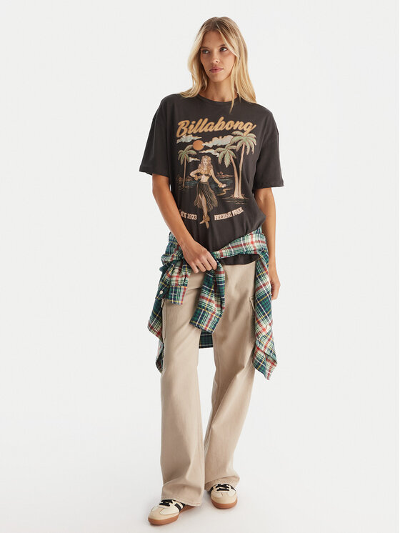 Billabong Billabong T-Shirt EBJZT00477 Czarny Oversize