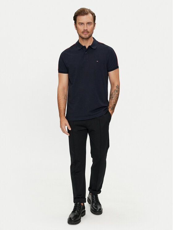 Tommy Hilfiger Poloshirt Shadow MW0MW35616 Dunkelblau Regular Fit 