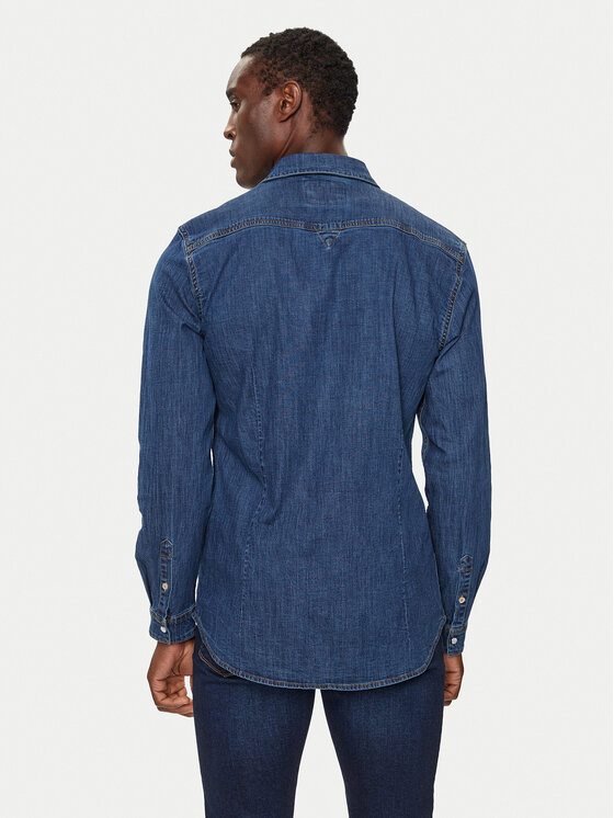 Guess Guess džínsová košeľa M4YH02 D3PF6 Tmavomodrá Classic Fit