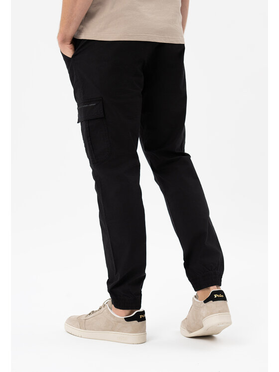 Volcano Volcano Spodnie cargo R-FORN Czarny Regular Fit
