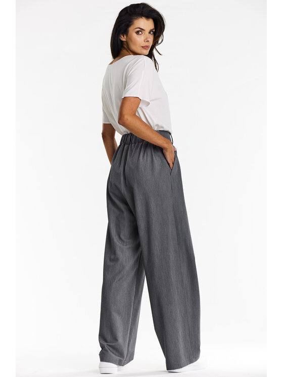 Awama Awama Dámské kalhoty A674 Šedá Basic Fit