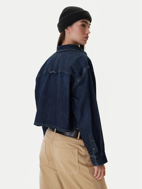G-Star Raw G-Star Raw džínsová košeľa D26851-E090 Tmavomodrá Boxy Fit