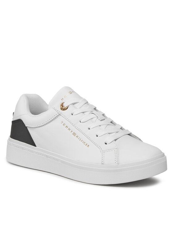 Tommy Hilfiger Tommy Hilfiger Laisvalaikio batai Elevated Essential Court Sneaker FW0FW07635 Balta