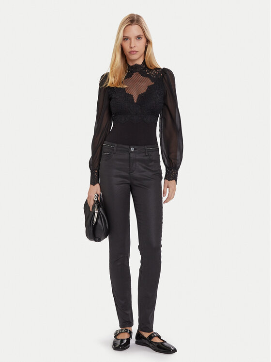 Morgan Morgan Džínsy 252-PALAO Čierna Slim Fit