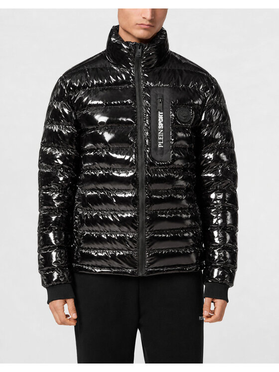 Plein Sport Plein Sport Vatovaná bunda 25509 Černá Regular Fit