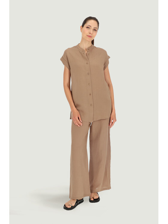 Deni Cler Milano Deni Cler Milano Koszula T-DC-1349-E2-20-71-1 Beżowy Loose Fit