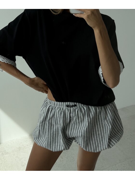 Le Songe Le Songe Szorty materiałowe RAMI Szary Basic Fit