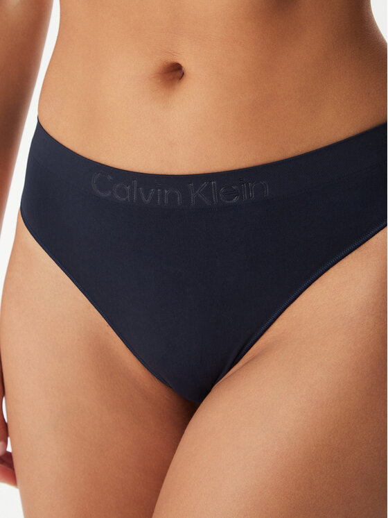 Calvin Klein Underwear Calvin Klein Underwear Stringi LV00QD3958 Granatowy