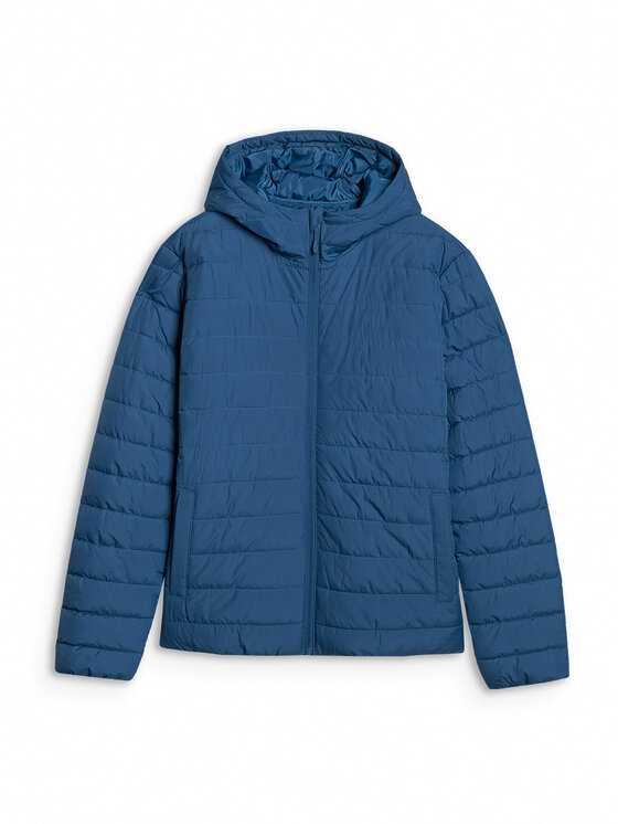 4F 4F Kurtka puchowa BASIC+ Turkusowy Regular Fit