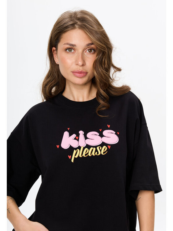 Mirons Mirons T-Shirt Print Biały Oversize