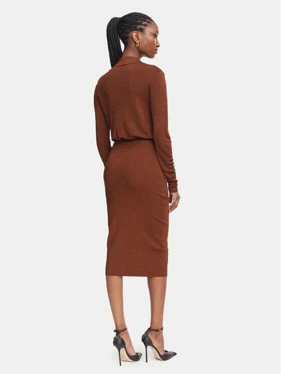 Elisabetta Franchi Elisabetta Franchi Коктейльна сукня AM-19S-66E2-V500 Коричневий Slim Fit