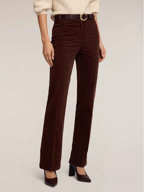Motivi Motivi Spodnie materiałowe P749Q004227N022 Brązowy Flare Fit