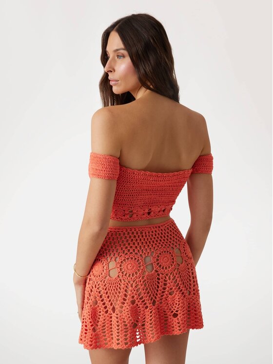 Guess Guess Top 173873 Pomarańczowy Classic Fit