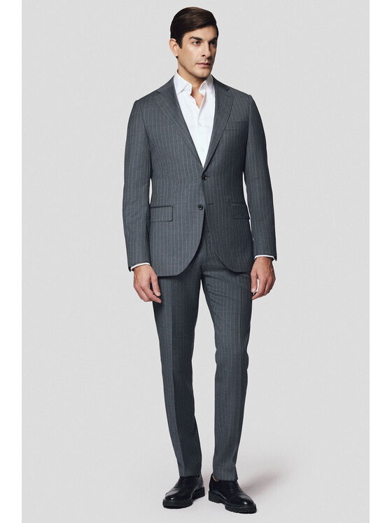 Lancerto Lancerto Garnitur Valum GA073125000010 Szary Slim Fit