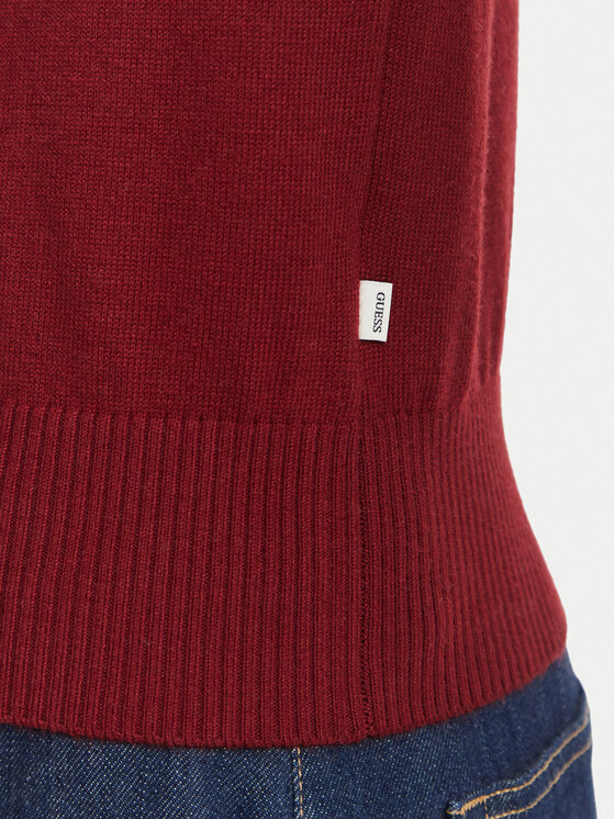 Guess Jeans Guess Jeans Pulover W6BR01 Z1244 Bordo rdeča Regular Fit
