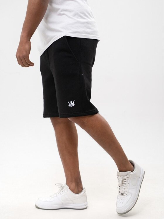 Jigga Wear Jigga Wear Szorty materiałowe Krótkie Spodenki Dresowe Męskie Czarne Jigga Wear Mini Crown XL Czarny Regular Fit