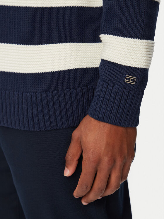 Tommy Hilfiger Tommy Hilfiger Džemper Breton MW0MW43502 Tamnoplava Regular Fit