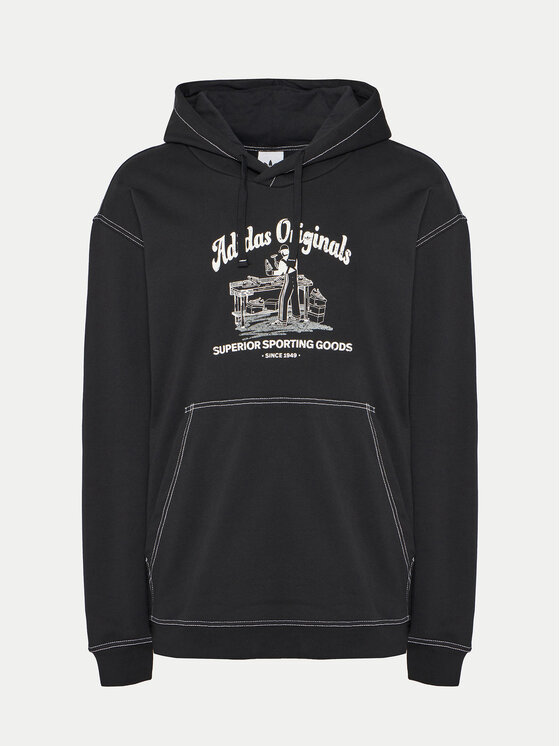 adidas adidas Mikina Wabash JP4483 Čierna Loose Fit