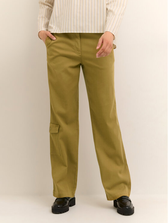 Karen by Simonsen Karen by Simonsen Штани з тканини Grape 10104201 Зелений Regular Fit