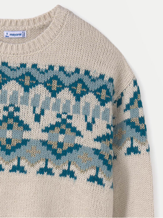 Mayoral Mayoral Sweter 7304 Beżowy Regular Fit