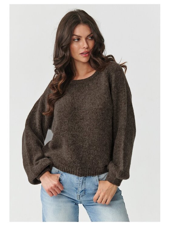 Sweter, rozmiar UNI, Brązowy, S168