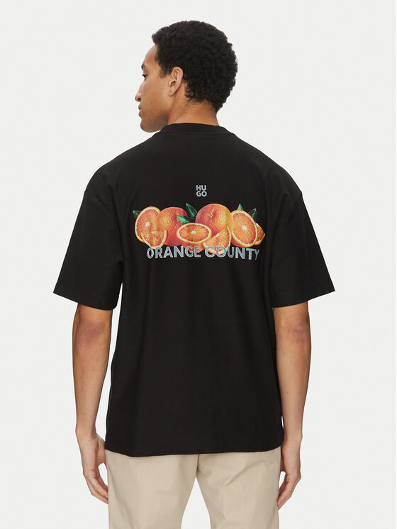 HUGO HUGO T-Shirt Dartiee 50537576 Černá Oversize