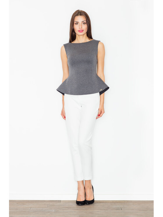 FIGL FIGL Blúzka M352 Sivá Regular Fit