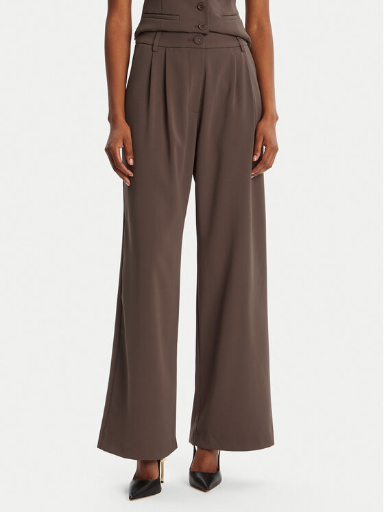 BARDOT BARDOT Riidest püksid Sloane Straight 58620PB3 Pruun Regular Fit