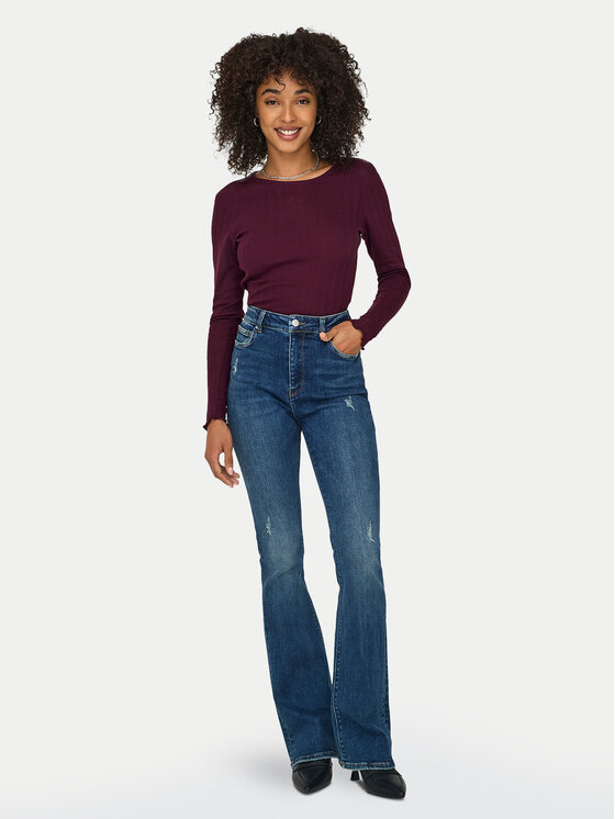 ONLY ONLY Bluzka Carlotta 15291987 Fioletowy Regular Fit
