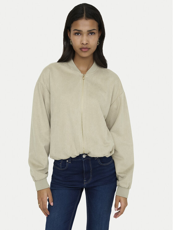 ONLY ONLY Bomber Mavi 15364101 Beige Regular Fit