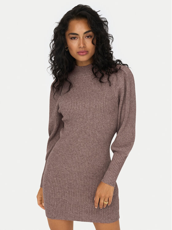 ONLY ONLY Strickkleid Katia 15232502 Braun Comfort Fit